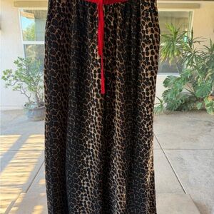 Dressed in LALA Animal Print Pants with Red Accent